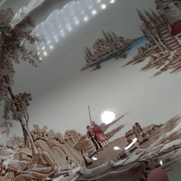 Johnson Bros "The Old Mill" Oval Serving Platter Made In England - Picture 3 of 12